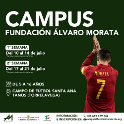 Arranca en Torrelavega el campus de f&uacute;tbol de la Fundaci&oacute;n &Aacute;lvaro Morata