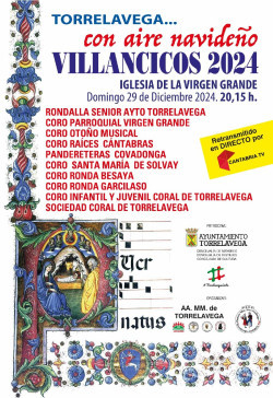 Diez agrupaciones participar&aacute;n este domingo en el concierto `Torrelavega... con aire navide&ntilde;o. Villancicos 2024`
