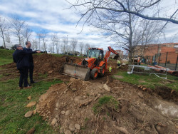El alcalde, Javier L&oacute;pez Estrada ha visitado las obras de mejora de alcantarillado municipal