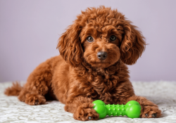 El caniche de rojo.        Carlos Magdalena