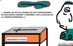 "Fortunato, frente al Congreso de los Diputados".Por. &copy; jmm caminero