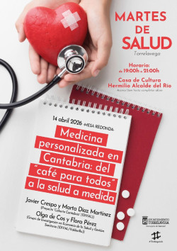 `Martes de Salud` aborda ma&ntilde;ana en Torrelavega la medicina personalizada en una mesa redonda
