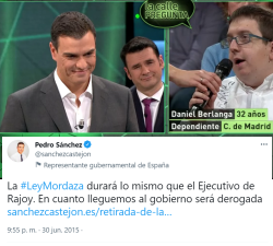Quitar la ley mordaza, promesa quebrantada.Eduardo Madro&ntilde;al Pedraza