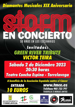 Storm, V&iacute;ctor Teira y Green River Tribute act&uacute;an hoy en el Concha Espina 