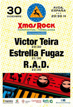 Torrelavega celebra este viernes el `Xmas Rock` con V&iacute;ctor Teira, Estrella Fugaz y R.A.D.