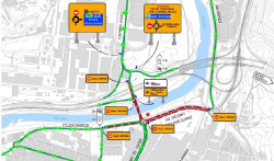 Torrelavega cortar&aacute; ma&ntilde;ana el tr&aacute;fico en torno a la rotonda de Sniace por la obra de la v&iacute;a auxiliar