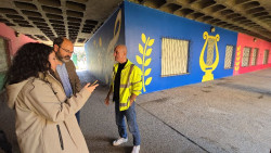 Torrelavega culmina el mural de la sede del Patronato de Educaci&oacute;n y la Banda de M&uacute;sica