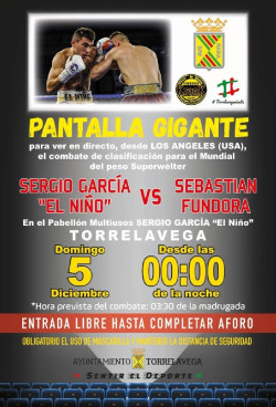 Torrelavega instala hoy una pantalla gigante para ver el combate de Sergio Garc&iacute;a en Los &Aacute;ngeles