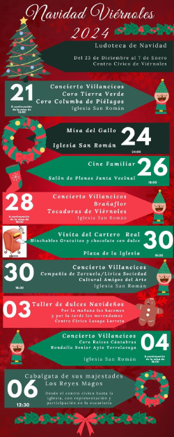 Un ciclo de villancicos, ludoteca y taller de dulces, en la programaci&oacute;n de Navidad de Vi&eacute;rnoles